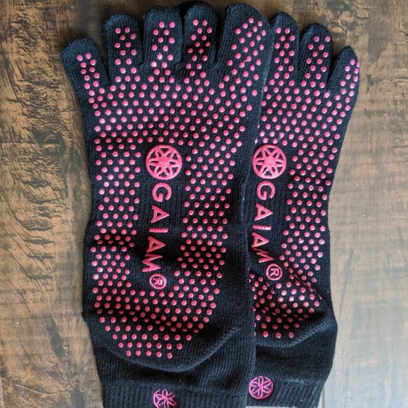 Gaiam Grippy Yoga Toe Socks - Picture 1 of 4
